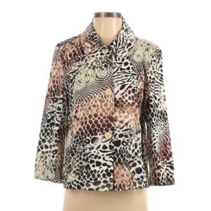 Erin London Animal Print  Jacket Small